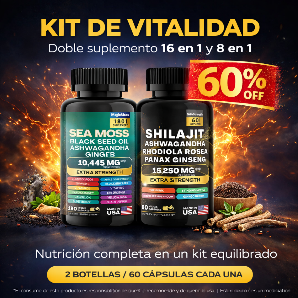 Kit Shilajit & Sea Moss 60 cap 2 pcs