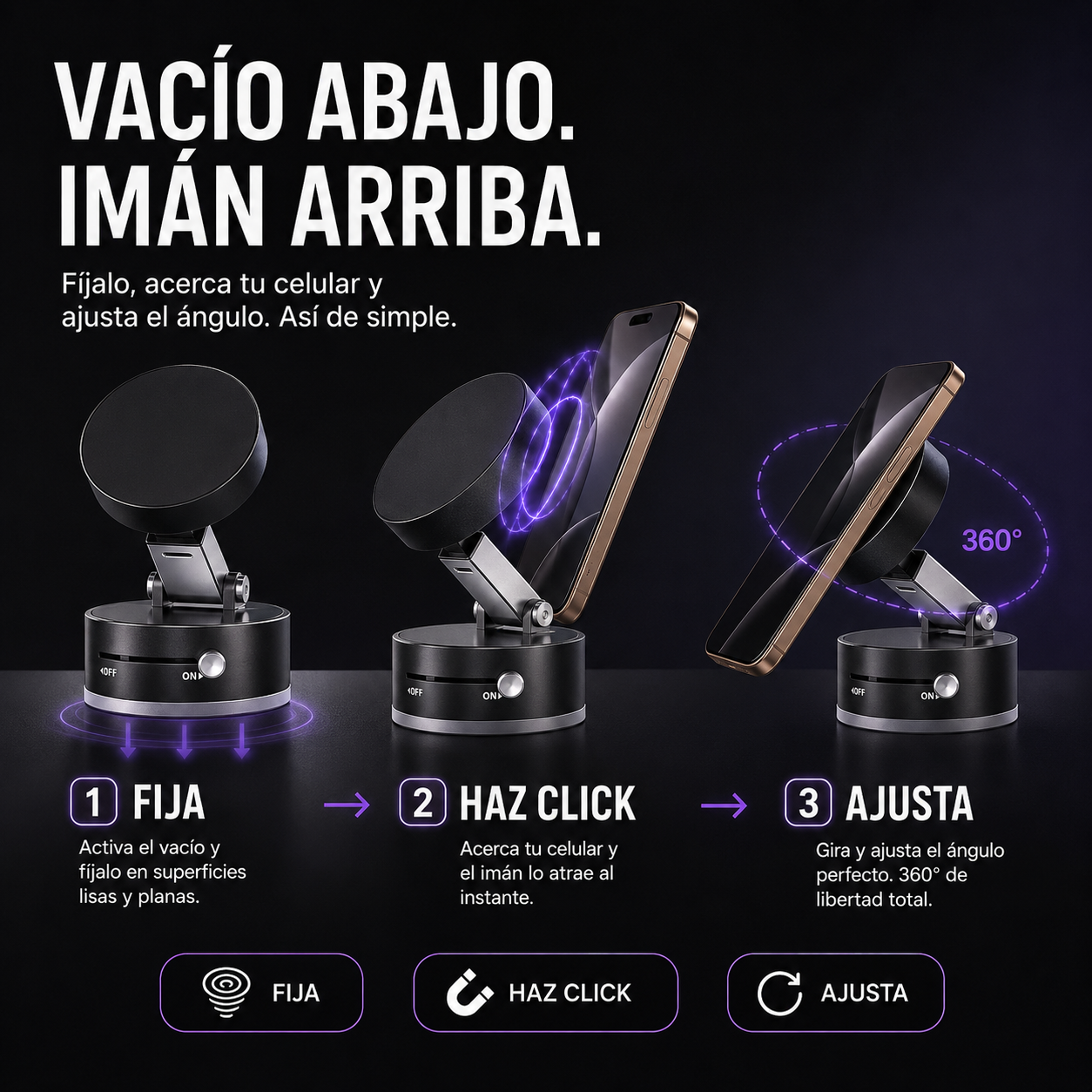 VAKO™ | Soporte Magnético 360°