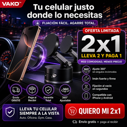 VAKO™ | Soporte Magnético 360°