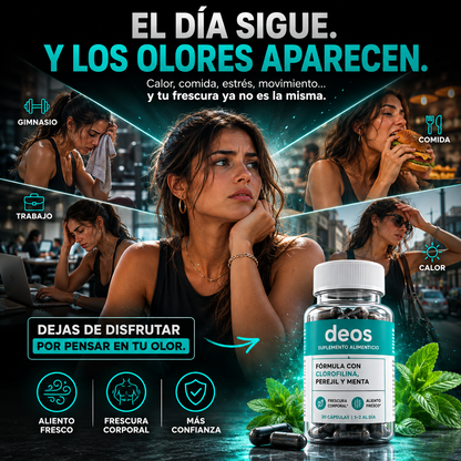 DEOS - Suplemento con Clorofilina Para Frescura Corporal, Aliento y Confianza