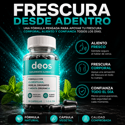 DEOS - Suplemento con Clorofilina Para Frescura Corporal, Aliento y Confianza