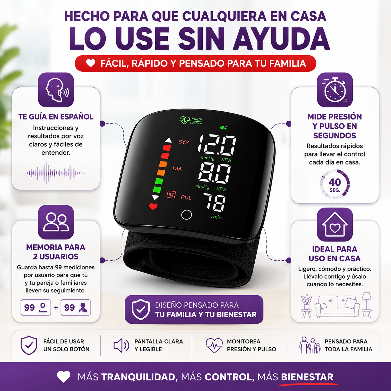MEDPULSE™ | Baumanómetro Digital 3 En 1