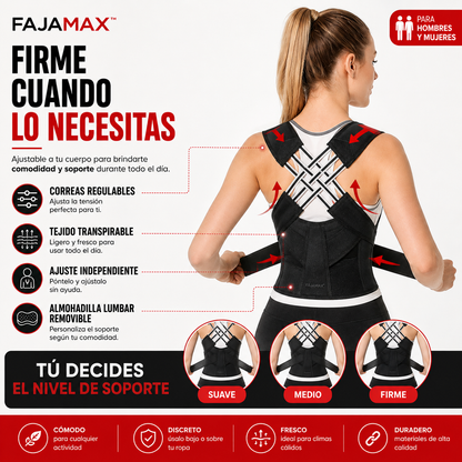 FAJAMAX | Corrector De Postura 2 En 1