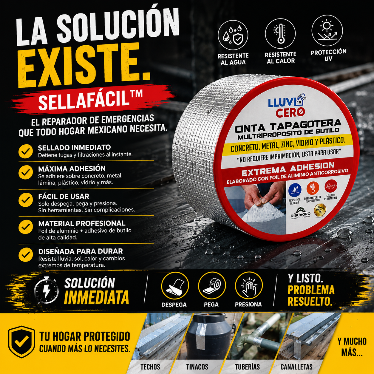 Cinta Impermeable de Máxima Adhesión 9 En 1