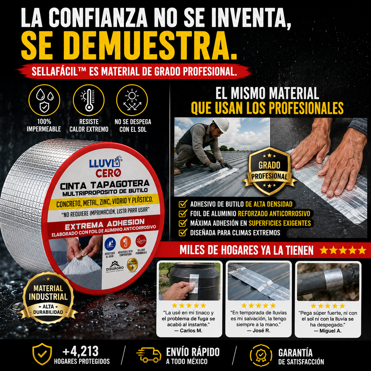 Cinta Impermeable de Máxima Adhesión 9 En 1