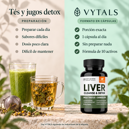 Tes detox vs VYTALS Liver en capsulas