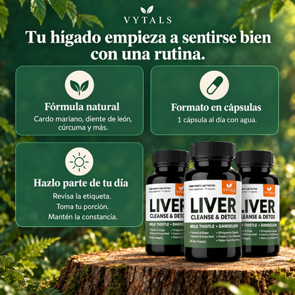 3 frascos VYTALS Liver Detox
