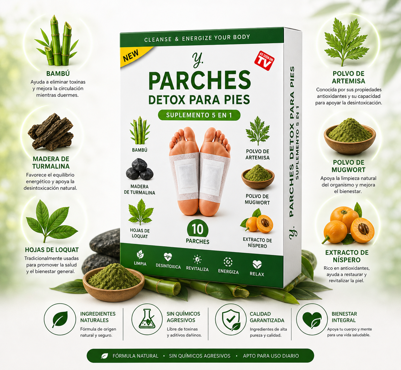Parches Kinoki | Detox Y Desinflamatorio