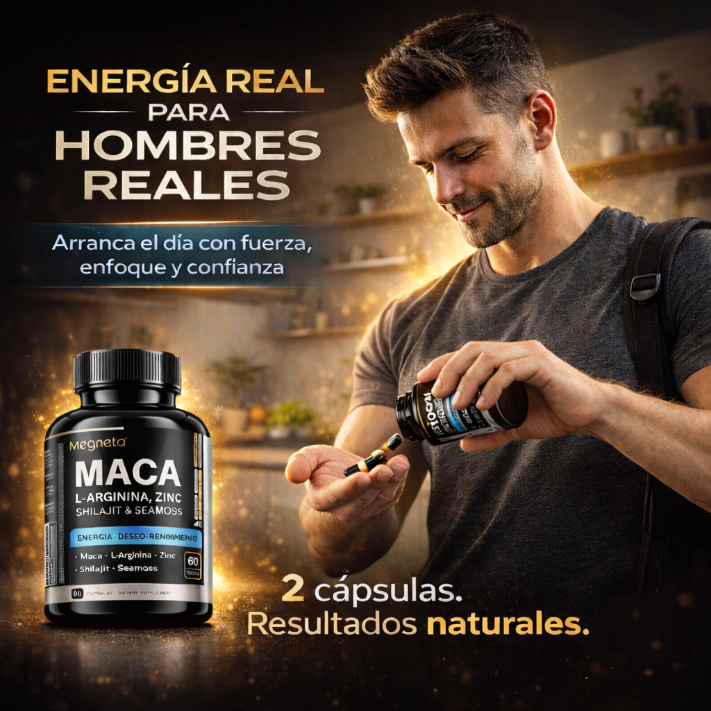 MACA con L-Arginina Para Energía, Deseo y Potencia