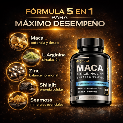 MACA con L-Arginina Para Energía, Deseo y Potencia